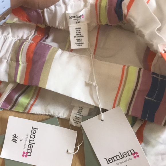 HM x Lemlem Cropped Top & Shorts Set Medium NWT - Picture 9 of 9